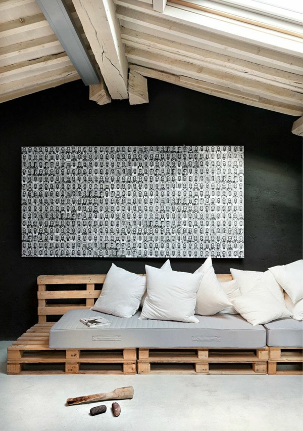 Muebles Euro pallets hermoso arte sofá