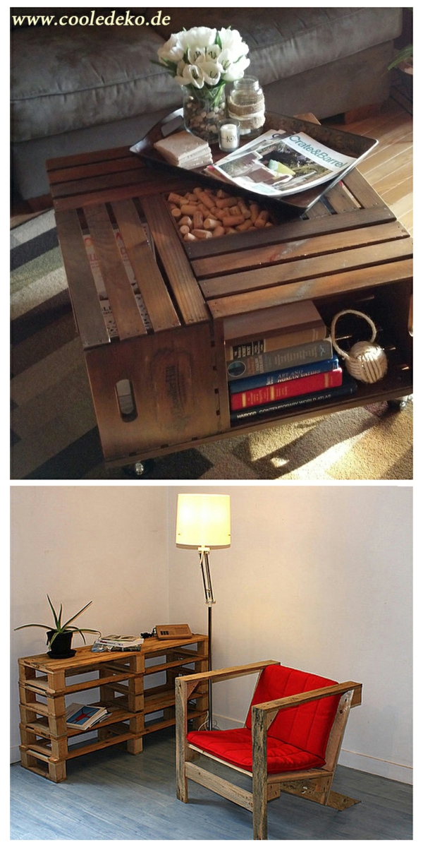 Møbler laget av europallets skrivebord lenestol stue bordrull