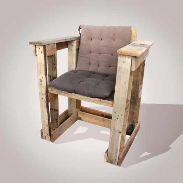 Cojines de la silla de paletas euro marrón muebles