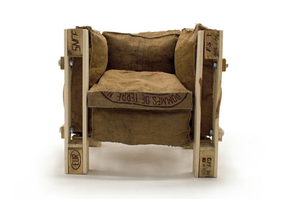 Мебели от палети-градински мебели-европалети-кафяв фотьойл