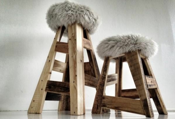 Furniture made of pallets garden furniture europaletten stool wood