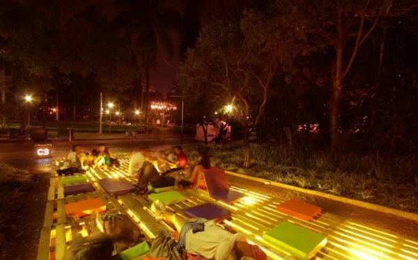 Осветление на мебели Палети градинска мебел европалети нощи