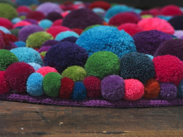 MYK pomponisle дизайнер килими цветни pompoms