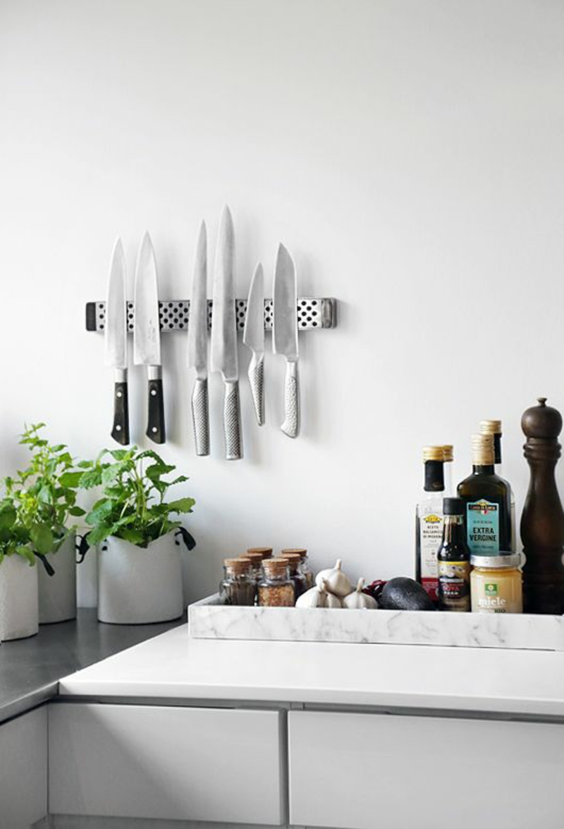 Magnetic strip for knives metal kitchen accessories