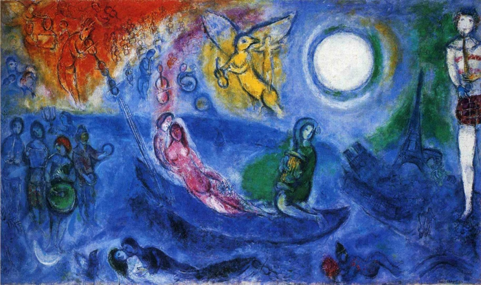 Marc Chagall työskentelee konsertissa