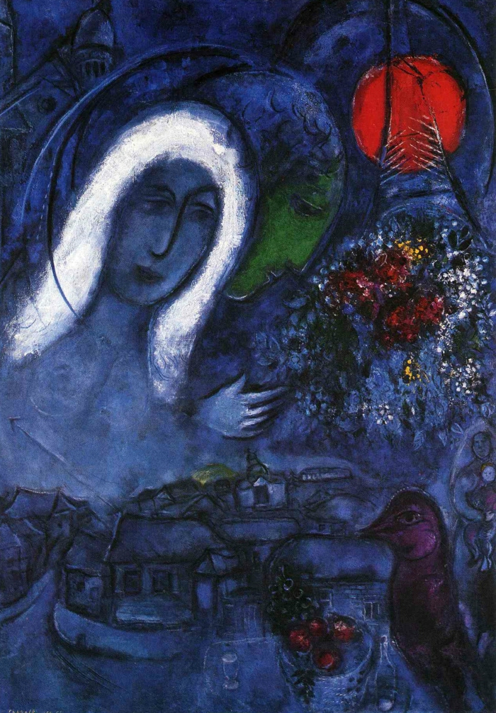 Marc Chagall werkt velden op Mars