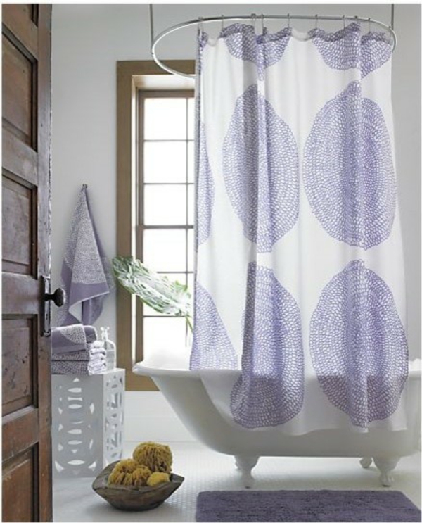 淋浴浴室Marimekko圈紫色