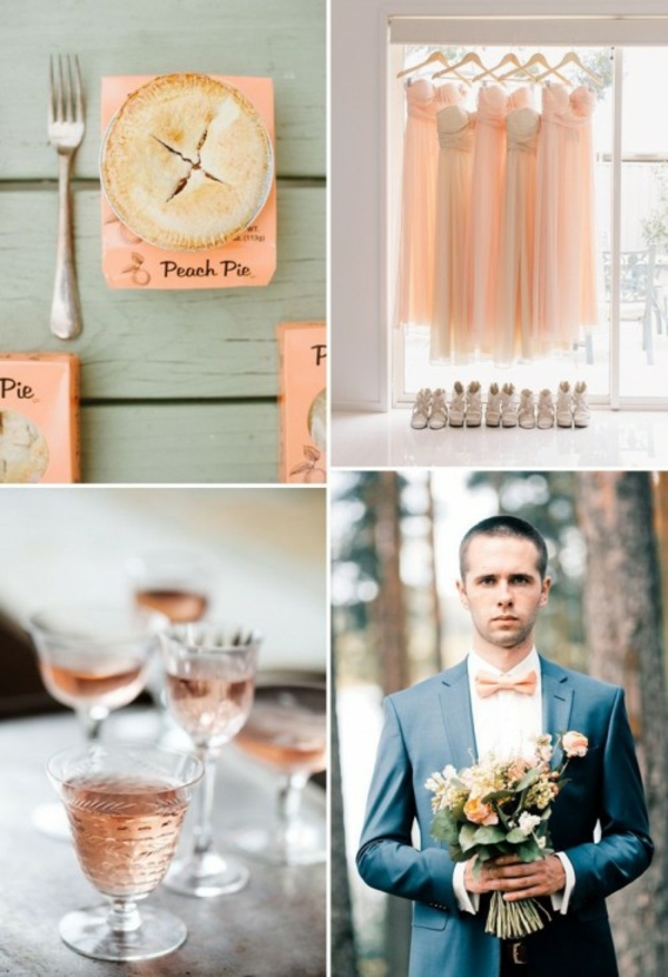 Bruiloft decoratie vintage schoonheid Romig en peachy leuk