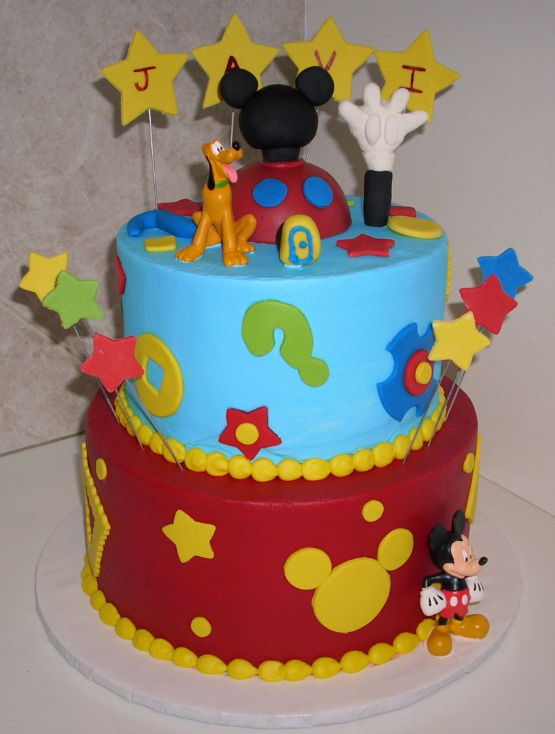 Mickey Mouse Kindertorte syntymäpäiväkakku kuva kakku koristelu