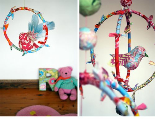 Mobile bricolage artisanat balle coloré bébé ludique