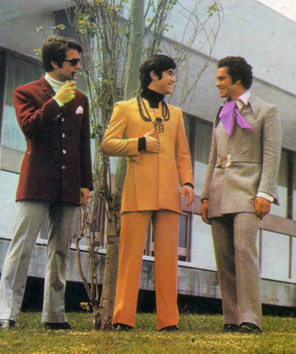 Trajes de los hombres de la manera de los hombres de la moda 70's