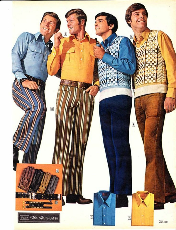 时尚70年代男装男装时尚男装配饰