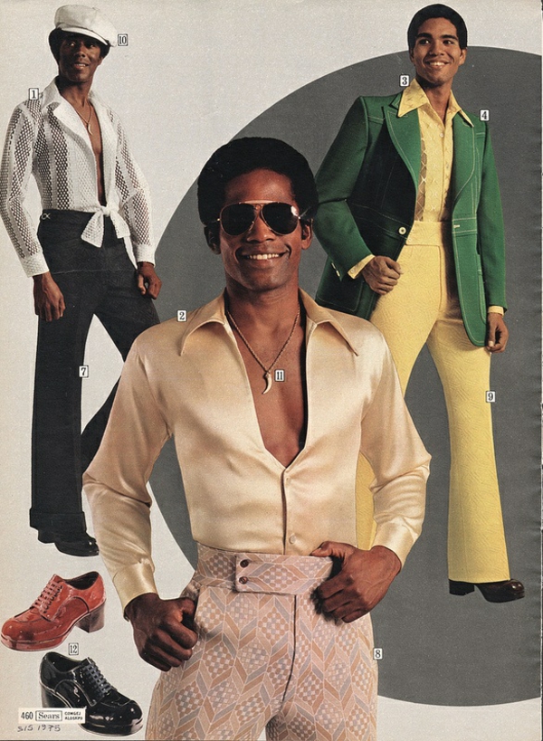 时尚70年代男士时尚西尔斯的灵魂