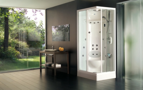 Modernos cabinas de baño de cristal baño minimalista