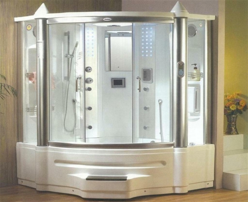 Modern glass shower cubicles ergonomic technology
