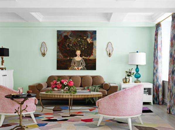 Moderni värit olohuoneeseen 2015 minttu vihreä