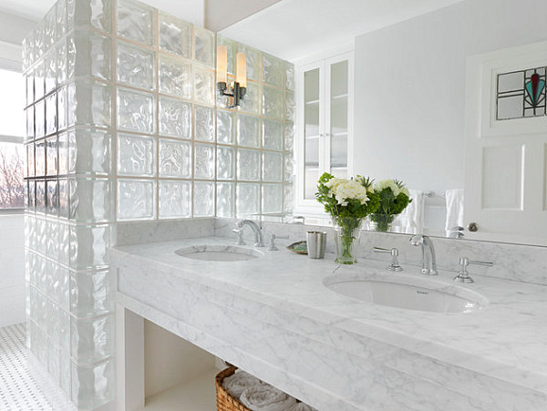 Chambres modernes avec lavabo en marbre