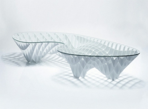 Mese de masă moderne atractive pentru sticla de suprafață din camera de zi
