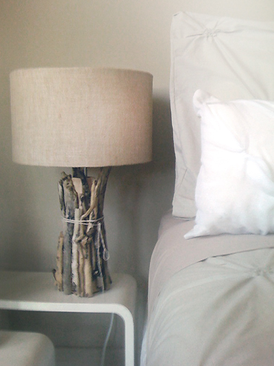 Lámpara de cabecera-rotación de cama de madera decoración dormitorio