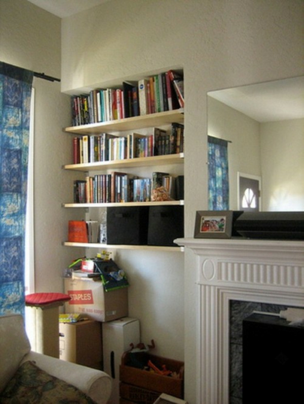 适用于壁龛的想法为您最喜爱的书籍提供架子
