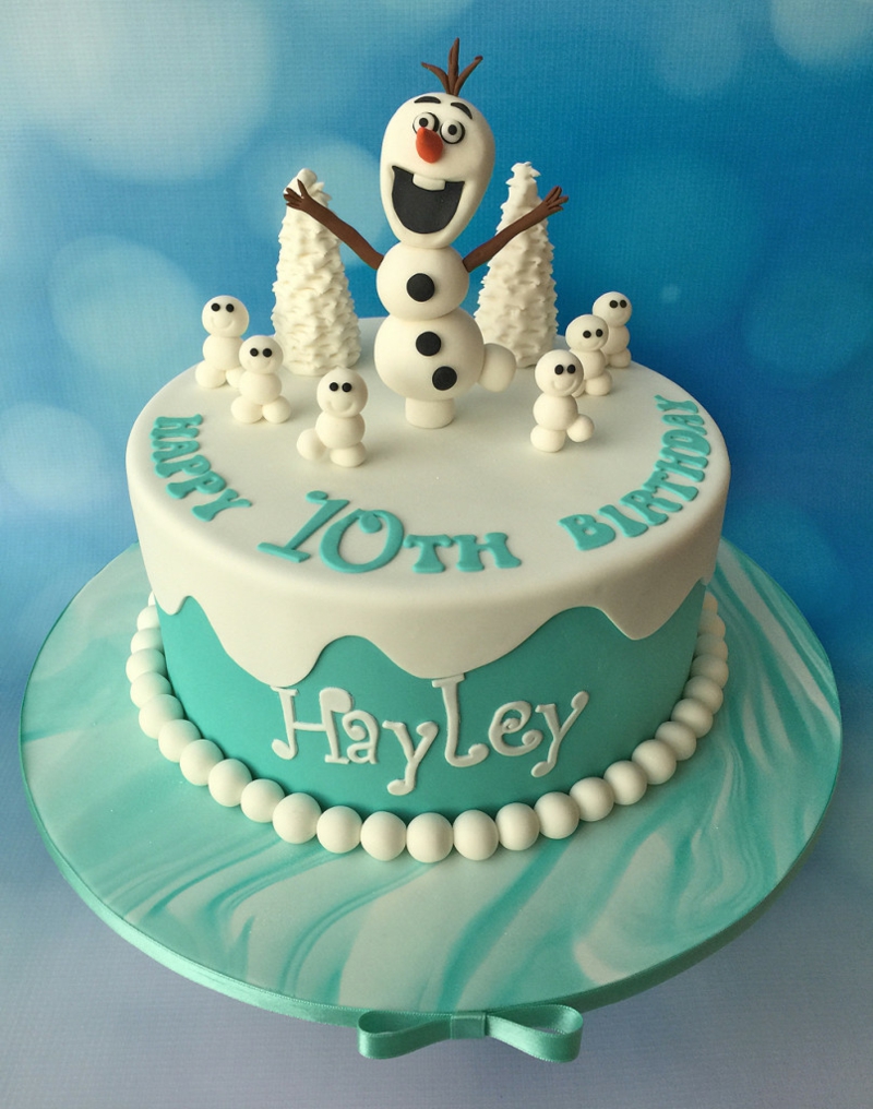Pastel de cumpleaños de Olaf Kindertorte decora la decoración de la torta