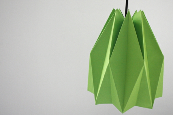 Green Paper Origami Lampshade Instructions Nice