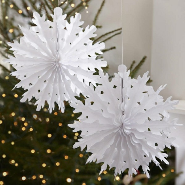 Origami julestjerner gør gran træ dekorationer selv