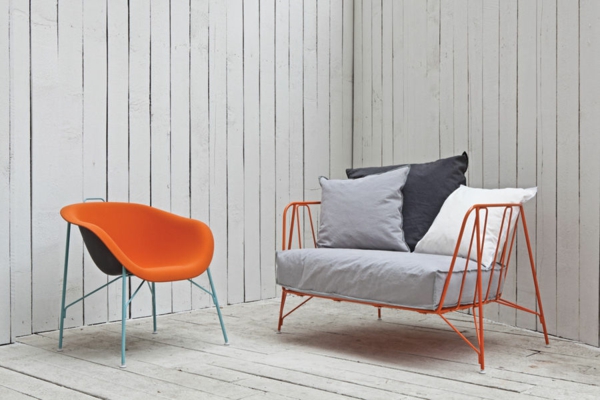 Paola Navone家具设计师设计师扶手椅明亮的颜色