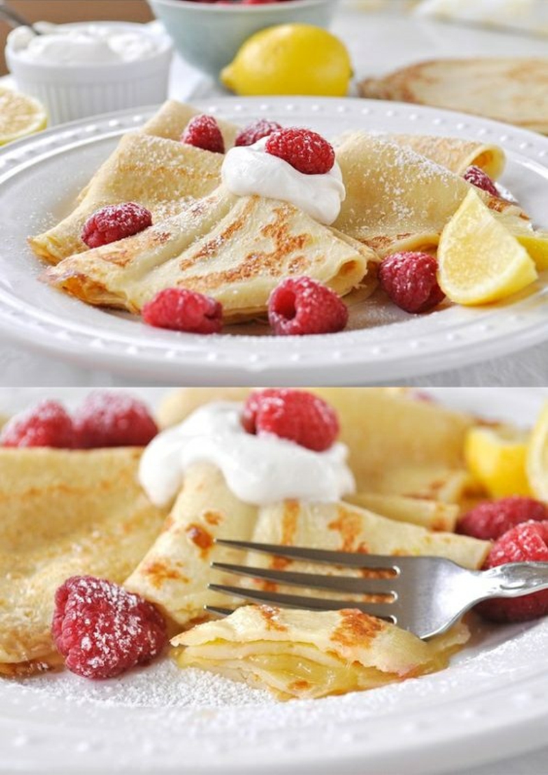 Pancake dough recipe pancakes for breakfast raspberries