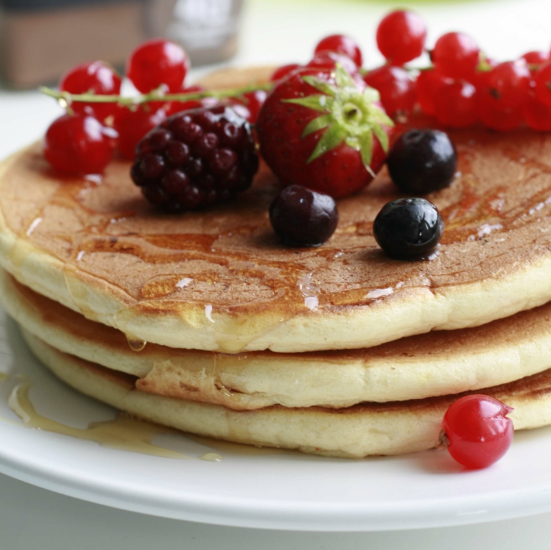Pancake dough recipe american pancakes with berries