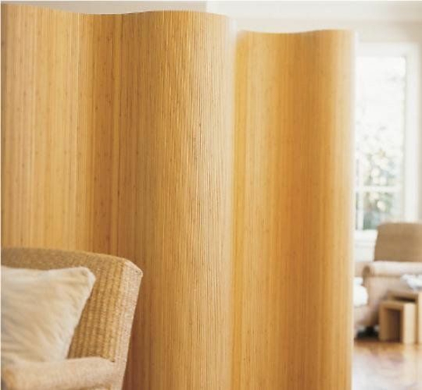 Room divider nápady dřevo design místnosti dělič hladké vlny