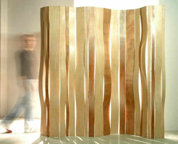 Rumdeler Ideer lavet af træ design rumdeler bølger