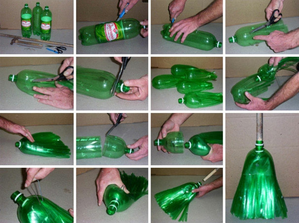 Recycling van plastic flessen instructies foto's