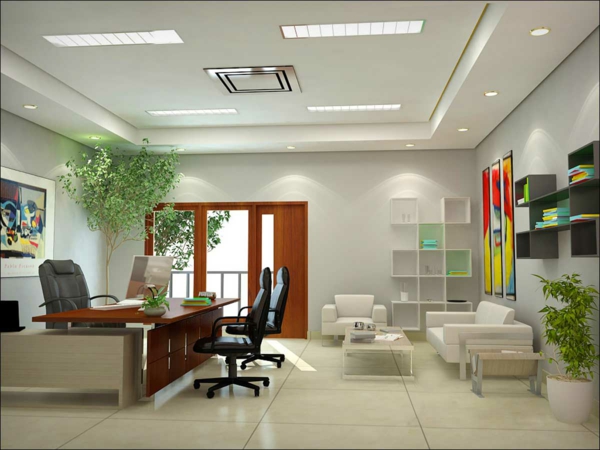techo incorporado iluminación plantas de interior sala de estar decoración