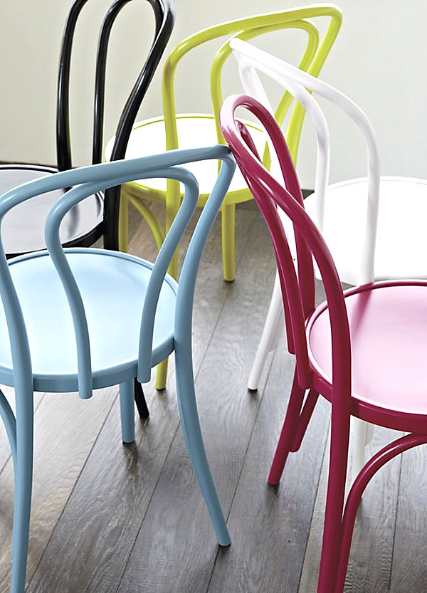 Design mobilier scaune din lemn clasic culori colorate se întinde