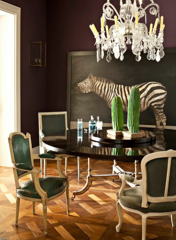 Dungi din zebra rotunde mese de mese design sufragerie idei