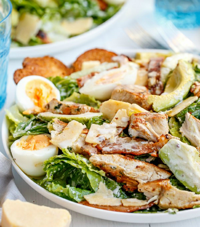 Salaatti Ideat Terveellinen Syöminen Kana Avokado Caeser Salad