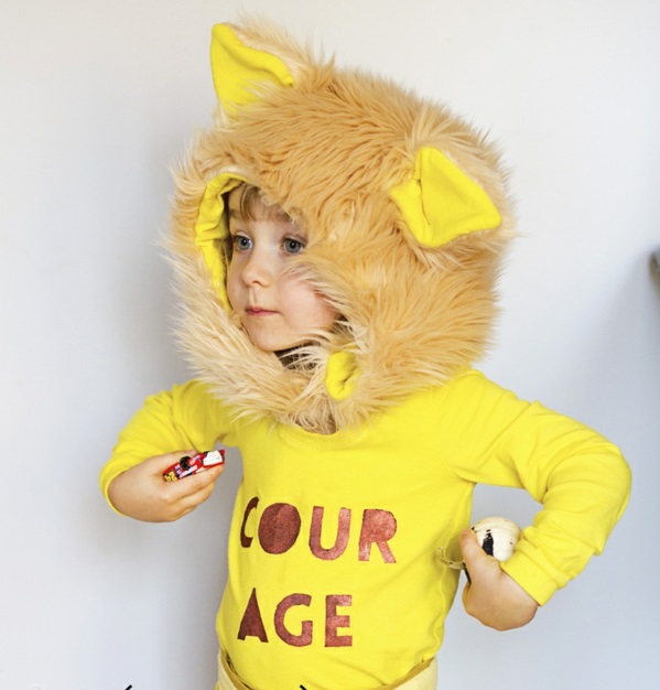 Beautiful animal mask with-children-tinker yellow