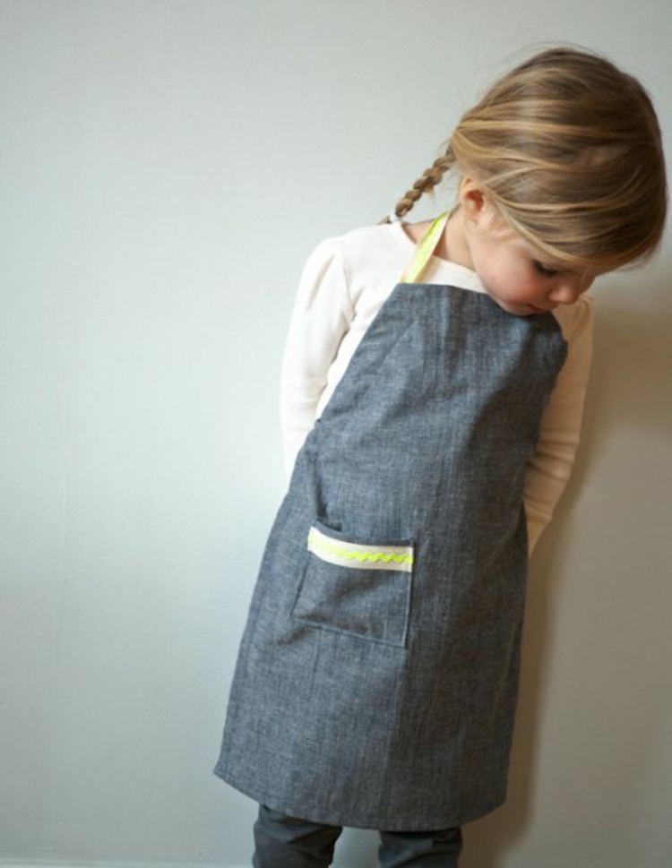 缝纫围裙说明DIY项目儿童围裙缝制