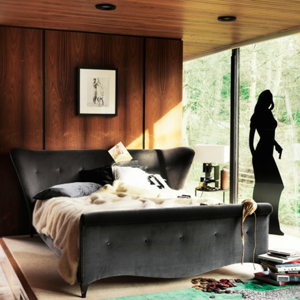 Soveværelse helt design vægdekal vindue trævæg