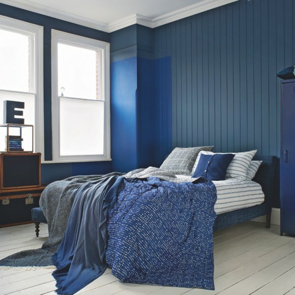 Komplet soveværelse design blå farvepalet