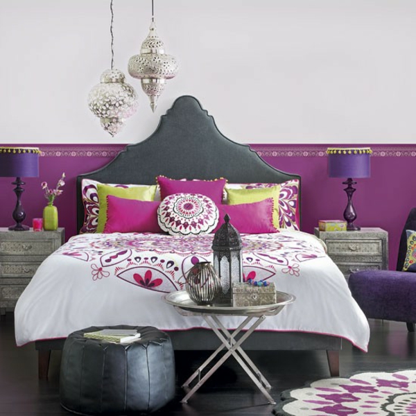 Soveværelse marokkanske deco gør komplet mode feminin
