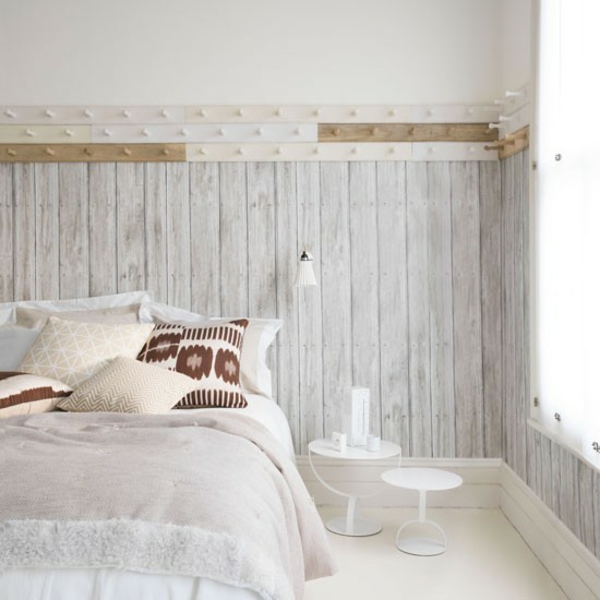 Soveværelse komplet med rustik vægpanel
