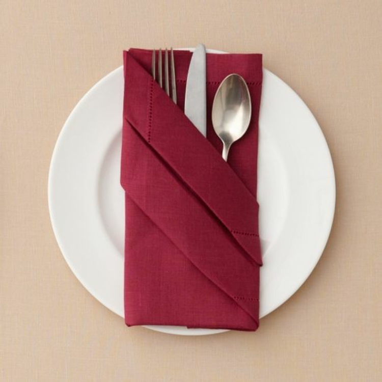 折叠布餐巾说明Besteckasche Tischdeko布餐巾折叠