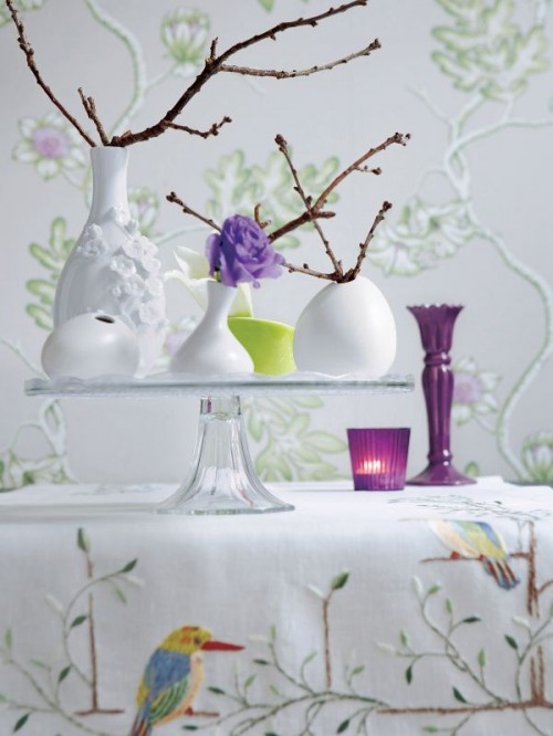 Shabby Chic Decor Branches Vase Table