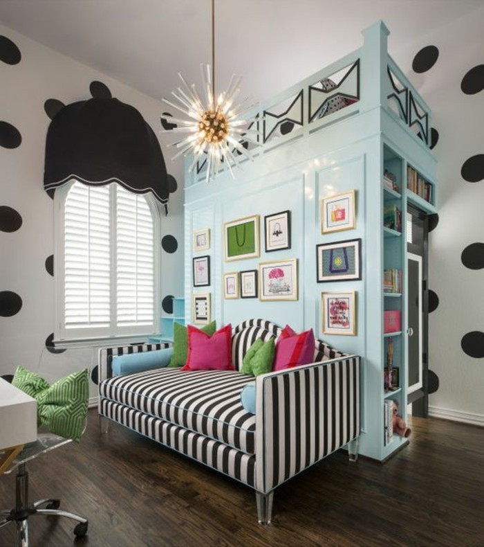 Diseño de cuarto de niños de sofá rayas de sofá de cuarto de niños