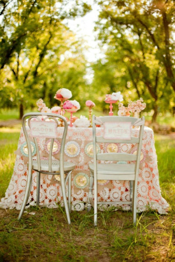 Fiesta de verano deco colorido jardín ideas mesa decoración vintage