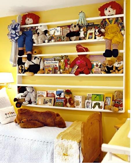 Toy shelf ideas kids toys cama amarilla