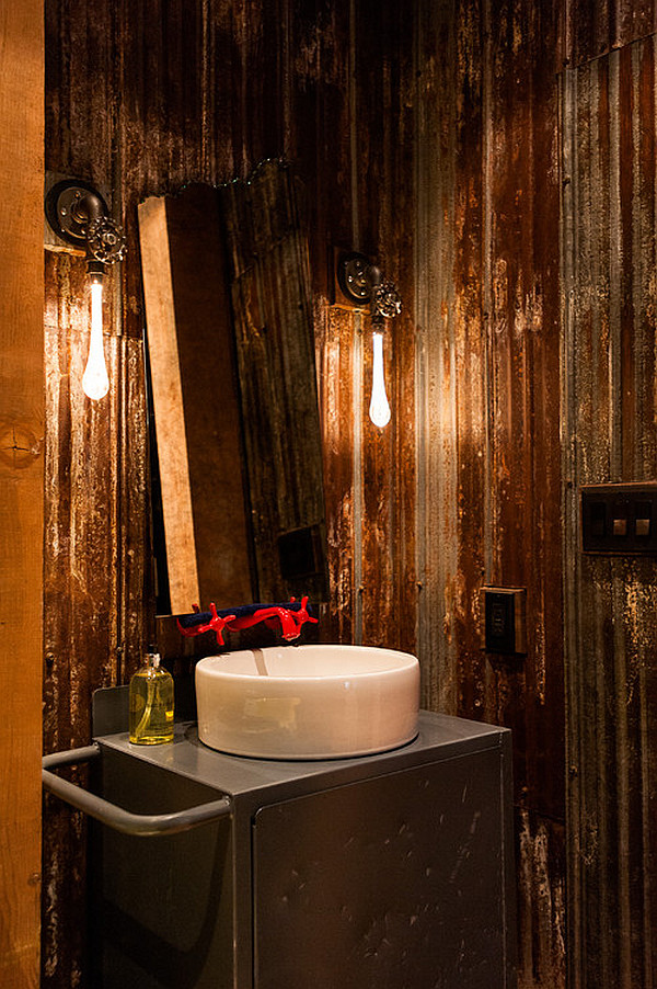 Steampunk idei de design interior extravagante baie rundă chiuveta