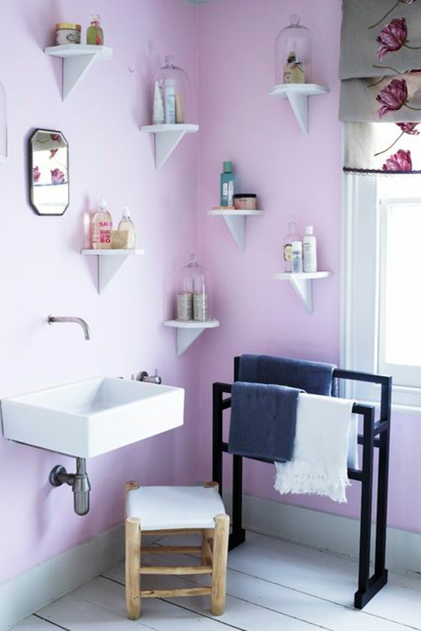 Prank ideas for walls shelf purple color